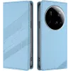 Phonesta Embossed Lines Book Wallet Klapphülle für Xiaomi 15 Ultra - Hellblau