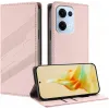 Phonesta Embossed Lines Book Wallet Klapphülle für Oppo Reno13 - Rosa 2