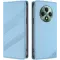 Phonesta Embossed Lines Book Wallet Klapphülle für Oppo Reno12 F/Reno12 FS - Hellblau