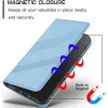 Phonesta Embossed Lines Book Wallet Klapphülle für Xiaomi 14T - Hellblau 4