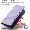 Phonesta Embossed Lines Book Wallet Klapphülle für Xiaomi 14T - Lila 4