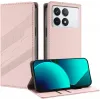 Phonesta Embossed Lines Book Wallet Klapphülle für Xiaomi 14T - Rosa 1