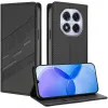 Phonesta Embossed Lines Book Wallet Klapphülle für Xiaomi Redmi Note 14 Pro 5G/14 Pro Plus / Xiaomi Poco X7 - Schwarz 1