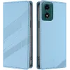 Phonesta Embossed Lines Book Wallet Klapphülle für Motorola Moto G04 / G04s / G24 / G24 Power / E14 - Hellblau 0