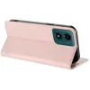 Phonesta Embossed Lines Book Wallet Klapphülle für Motorola Moto G04 / G04s / G24 / G24 Power / E14 - Rosa 2