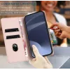 Phonesta Embossed Lines Book Wallet Klapphülle für Motorola Moto G04 / G04s / G24 / G24 Power / E14 - Rosa 5