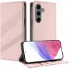 Phonesta Embossed Lines Book Wallet Klapphülle für Samsung Galaxy S25 Plus - Rosa 2