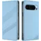 Phonesta Embossed Lines Book Wallet Klapphülle für Google Pixel 9 / 9 Pro - Hellblau