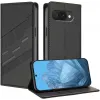Phonesta Embossed Lines Book Wallet Klapphülle für Google Pixel 9a - Schwarz 2