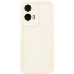 Phonesta Grooved Silikon Back Cover Hülle für Motorola Moto G35 - Beige