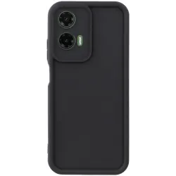 Phonesta Grooved Silikon Back Cover Hülle für Motorola Moto G35 - Schwarz