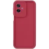 Phonesta Grooved Silikon Back Cover Hülle für Motorola Moto G55 - Rot