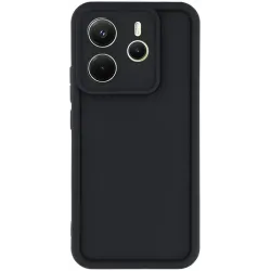 Phonesta Grooved Silikon Back Cover Hülle für Xiaomi Redmi Note 14 4G - Schwarz