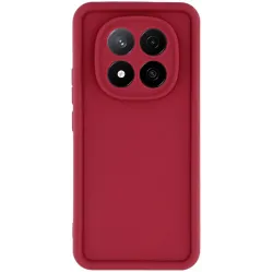 Phonesta Grooved Silikon Back Cover Hülle für Xiaomi Redmi Note 14 Pro Plus - Rot