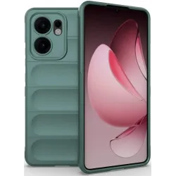 Phonesta GripShell Silikon Back Cover Hülle für Oppo Reno13 F 4G/5G / Reno13 FS 5G - Dunkelgrün