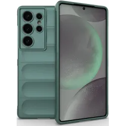 Phonesta GripShell Silikon Back Cover Hülle für Samsung Galaxy S25 Ultra - Dunkelgrün