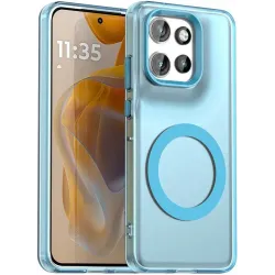 Phonesta HardFrost Back Cover Hülle mit MagSafe für Motorola Edge 60 Neo/Edge 50 Neo / ThinkPhone 25 - Matt Blau