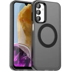 Phonesta HardFrost Back Cover Hülle mit MagSafe für Samsung Galaxy M15 - Mattschwarz
