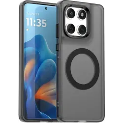 Phonesta HardFrost Back Cover Hülle mit MagSafe für Motorola Edge 60 / Edge 60 Fusion - Mattschwarz