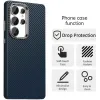 Phonesta IMD Carbon Fiber Back Cover Hülle für Samsung Galaxy S25 Ultra - Dunkelblau 2