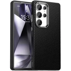 Phonesta IMD Carbon Fiber Back Cover Hülle für Samsung Galaxy S25 Ultra - Schwarz