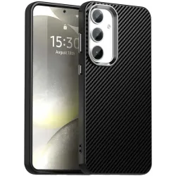 Phonesta IMD Carbon Fiber Back Cover Hülle für Samsung Galaxy S25/S24 - Schwarz