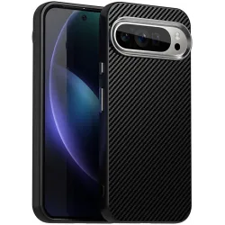 Phonesta IMD Carbon Fiber Back Cover Hülle für Google Pixel 9 / 9 Pro - Schwarz