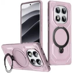 Phonesta IronLock Back Cover Hülle Ring und MagSafe für Xiaomi Redmi Note 14 Pro 4G/5G/14 Pro Plus / Xiaomi Poco X7 - Rosa