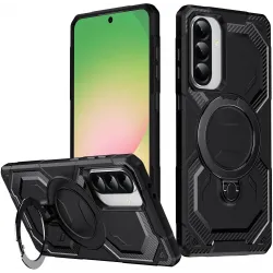 Phonesta IronLock Back Cover Hülle Ring und MagSafe für Samsung Galaxy A36/A56 - Schwarz