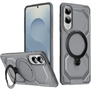 Phonesta IronLock Back Cover Hülle Ring und MagSafe für Samsung Galaxy S25 Edge - Grau