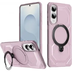 Phonesta IronLock Back Cover Hülle Ring und MagSafe für Samsung Galaxy S25 Edge - Rosa