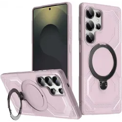 Phonesta IronLock Back Cover Hülle Ring und MagSafe für Samsung Galaxy S25 Ultra - Rosa