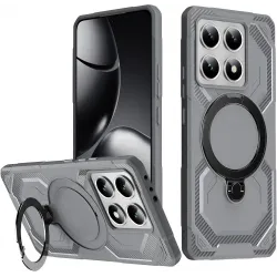 Phonesta IronLock Back Cover Hülle Ring und MagSafe für Xiaomi 14T - Grau