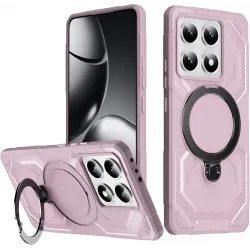 Phonesta IronLock Back Cover Hülle Ring und MagSafe für Xiaomi 14T - Rosa