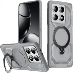 Phonesta IronLock Back Cover Hülle Ring und MagSafe für Xiaomi 14T Pro - Grau