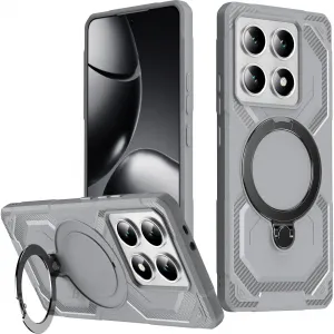 Phonesta IronLock Back Cover Hülle Ring und MagSafe für Xiaomi 14T Pro - Grau