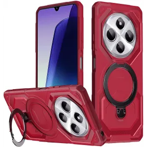 Phonesta IronLock Back Cover Hülle Ring und MagSafe für Xiaomi Redmi 14C / Xiaomi Poco C75 - Rot
