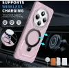 Phonesta IronLock Back Cover Hülle Ring und MagSafe für Xiaomi Redmi 14C / Xiaomi Poco C75 - Rosa 2