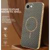 Phonesta Luxury Carbon Fiber Back Cover Hülle mit MagSafe für Apple iPhone 17e/16e - Braun 2