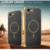 Phonesta Luxury Carbon Fiber Back Cover Hülle mit MagSafe für Apple iPhone 17e/16e - Schwarz 4