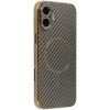 Phonesta Luxury Carbon Fiber Back Cover Hülle mit MagSafe für Apple iPhone 17 - Braun 0