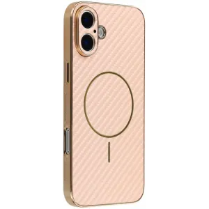 Phonesta Luxury Carbon Fiber Back Cover Hülle mit MagSafe für Apple iPhone 17 - Rosa