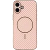 Phonesta Luxury Carbon Fiber Back Cover Hülle mit MagSafe für Apple iPhone 17 - Rosa 2