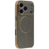 Phonesta Luxury Carbon Fiber Back Cover Hülle mit MagSafe für Apple iPhone 17 Pro - Braun 0