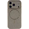 Phonesta Luxury Carbon Fiber Back Cover Hülle mit MagSafe für Apple iPhone 17 Pro Max - Braun 2