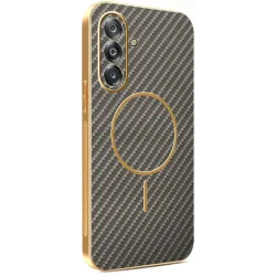 Phonesta Luxury Carbon Fiber Back Cover Hülle mit MagSafe für Samsung Galaxy A17/A26 - Braun