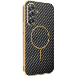 Phonesta Luxury Carbon Fiber Back Cover Hülle mit MagSafe für Samsung Galaxy A17/A26 - Schwarz