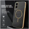 Phonesta Luxury Carbon Fiber Back Cover Hülle mit MagSafe für Samsung Galaxy S25 Edge - Schwarz 1