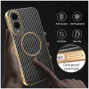 Phonesta Luxury Carbon Fiber Back Cover Hülle mit MagSafe für Samsung Galaxy S25 Edge - Schwarz 5