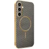Phonesta Luxury Carbon Fiber Back Cover Hülle mit MagSafe für Samsung Galaxy S25 FE - Braun 0